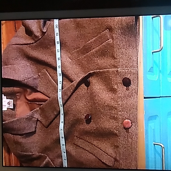 ⚜️ Vintage Cropped Blazer Taupe Fleck EUC Mort Schraeder SHOULDER PADS - Picture 7 of 16